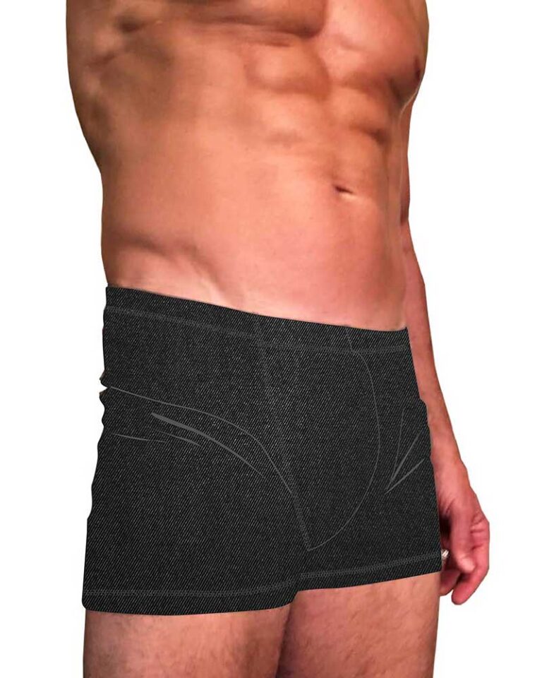 Shorts-yoga-chaud-Padmasana-Noir-Denim